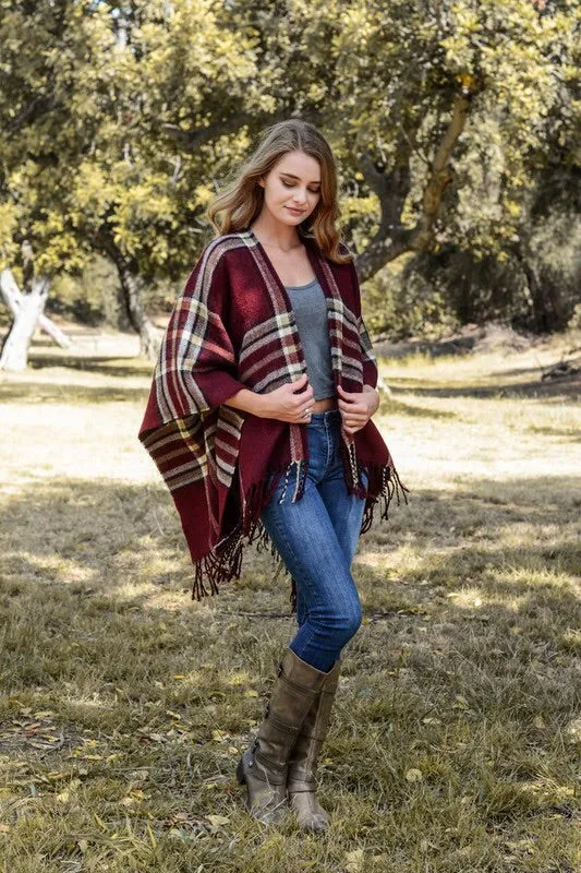 Reese Classic Plaid Poncho