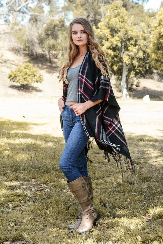 Reese Classic Plaid Poncho