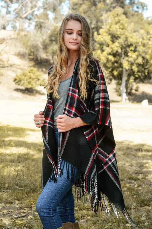 Reese Classic Plaid Poncho