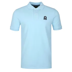 Sandbanks Badge Logo Polo Shirt in Crystal Blue