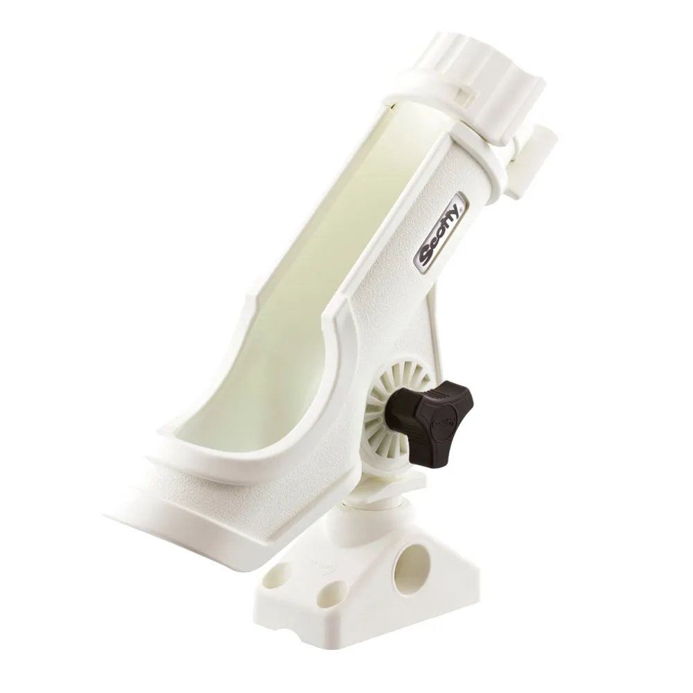 Scotty Powerlock Rod Holder White w/241 Side/Deck Mount [230-WH]