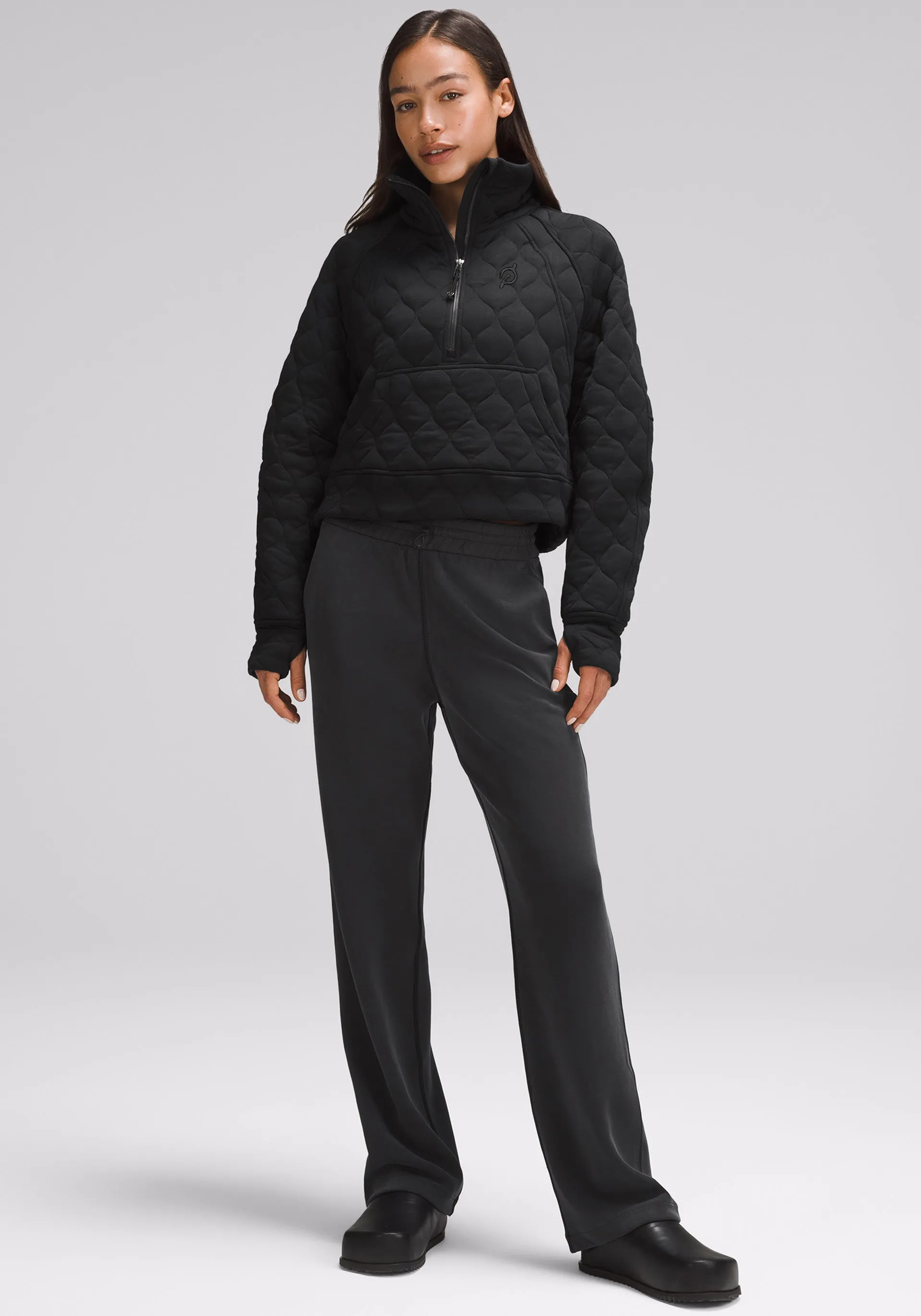 Scuba Oversized Quilted Half Zip