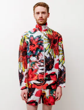 Shrunken Fullzip Polo  Melting Flowers Print