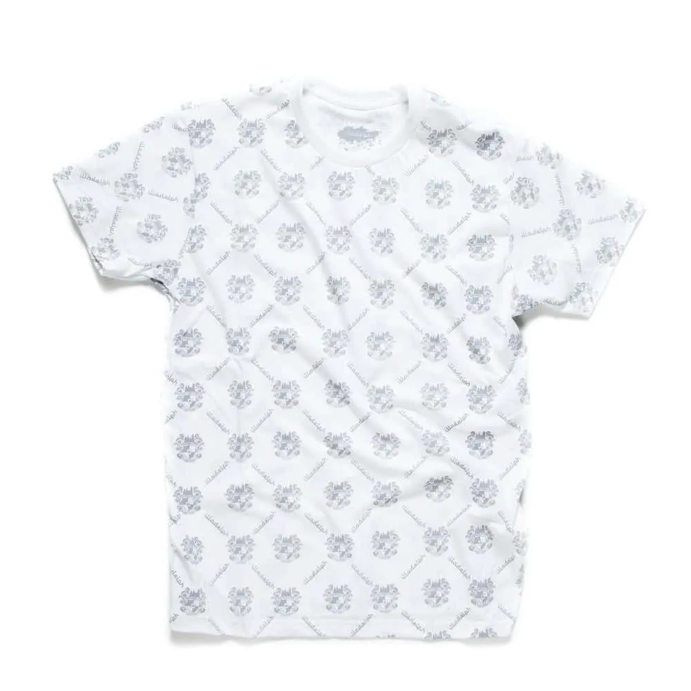 Small White All Over Print T-shirt - illadelph