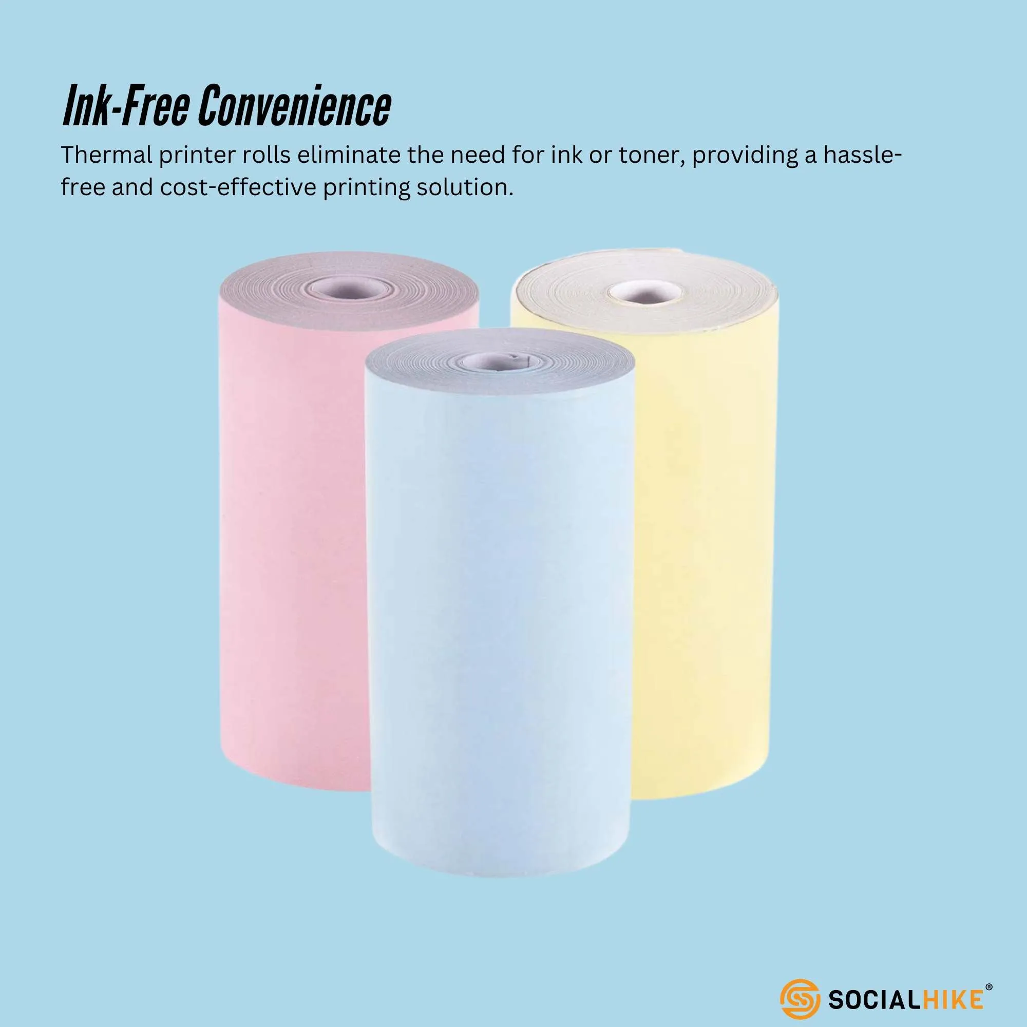 Social Hike Thermal Paper Camera Rolls Colour - Instant Print Printer Refill