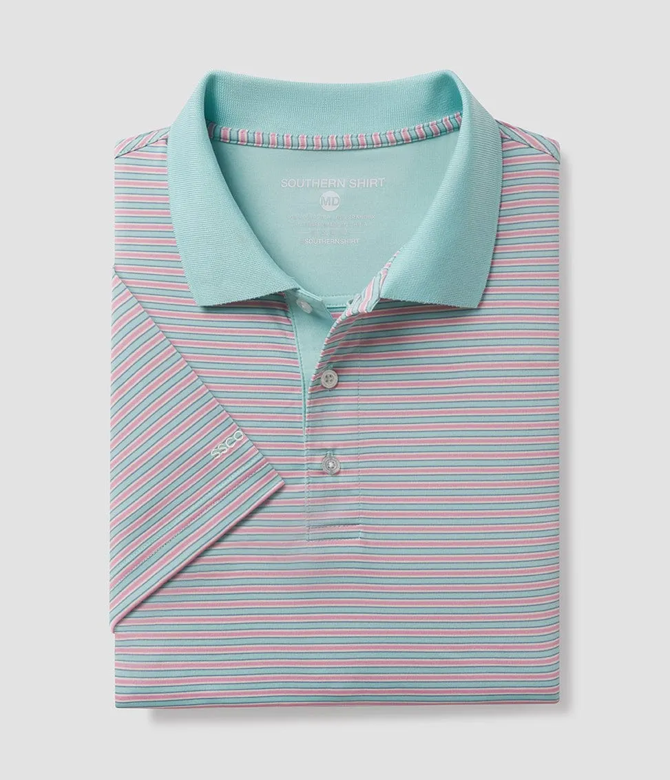 Starboard Stripe Polo - Tropical Paradise