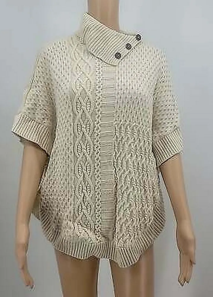 Talbots Women Ivory Poncho XS