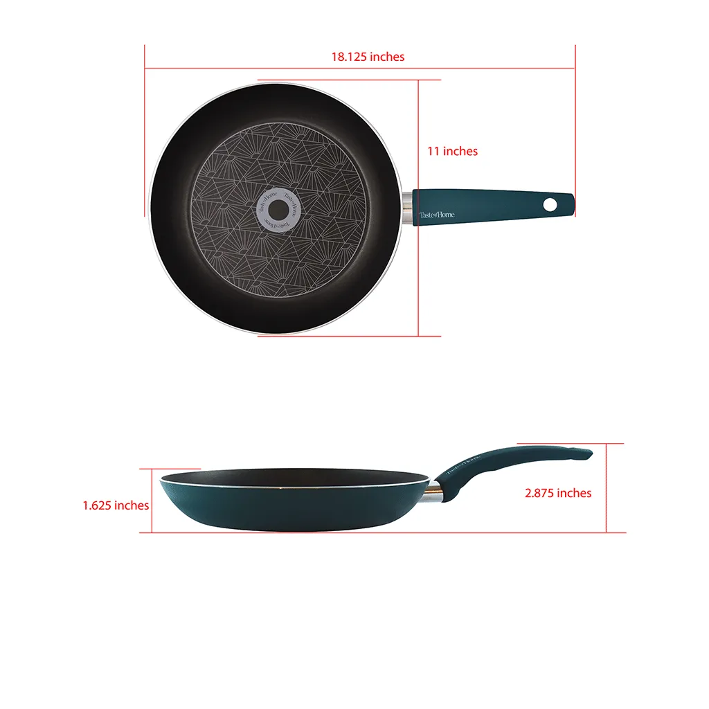 TC182A 2 Piece NonStick Aluminum Skillet Set 9.5 and 11 Inch by Taste of Home