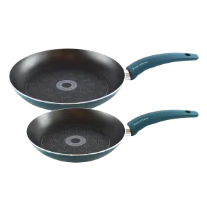 TC182A 2 Piece NonStick Aluminum Skillet Set 9.5 and 11 Inch by Taste of Home