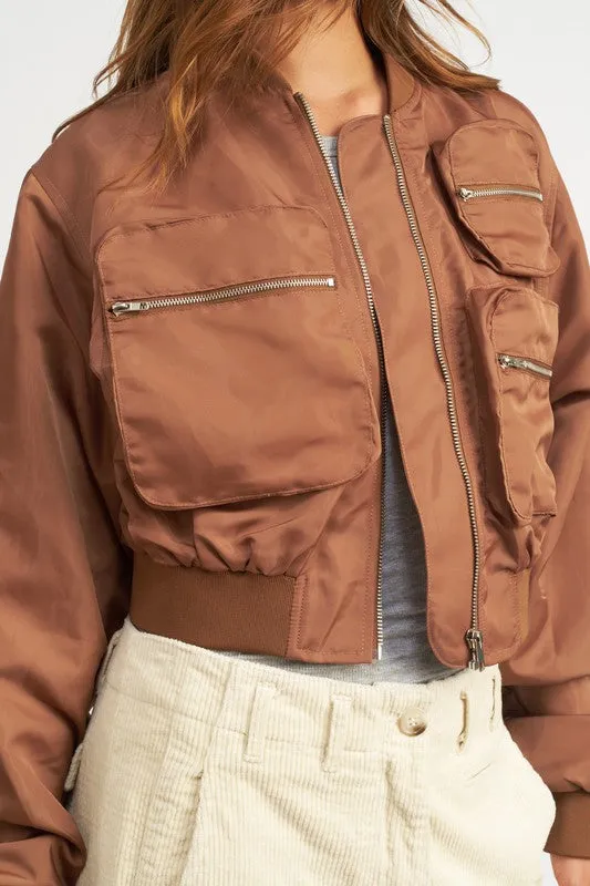 TEEK - CROPPED BOMBER JACKET