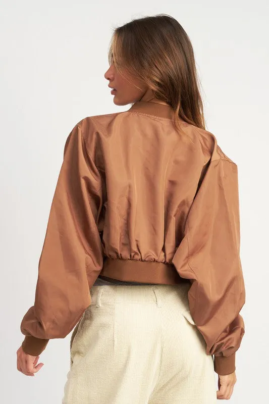 TEEK - CROPPED BOMBER JACKET