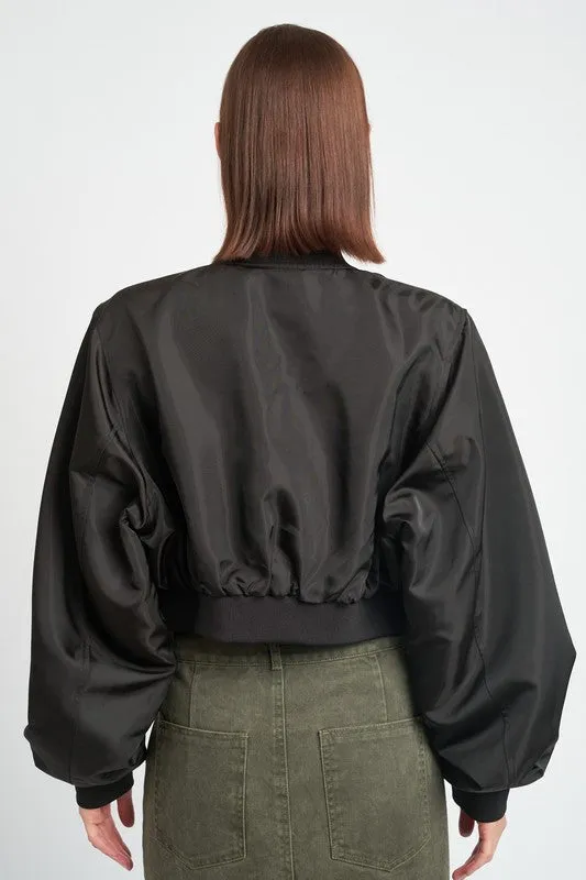 TEEK - CROPPED BOMBER JACKET