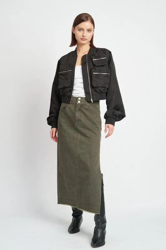 TEEK - CROPPED BOMBER JACKET