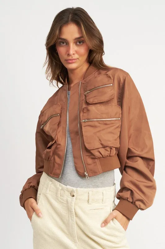 TEEK - CROPPED BOMBER JACKET