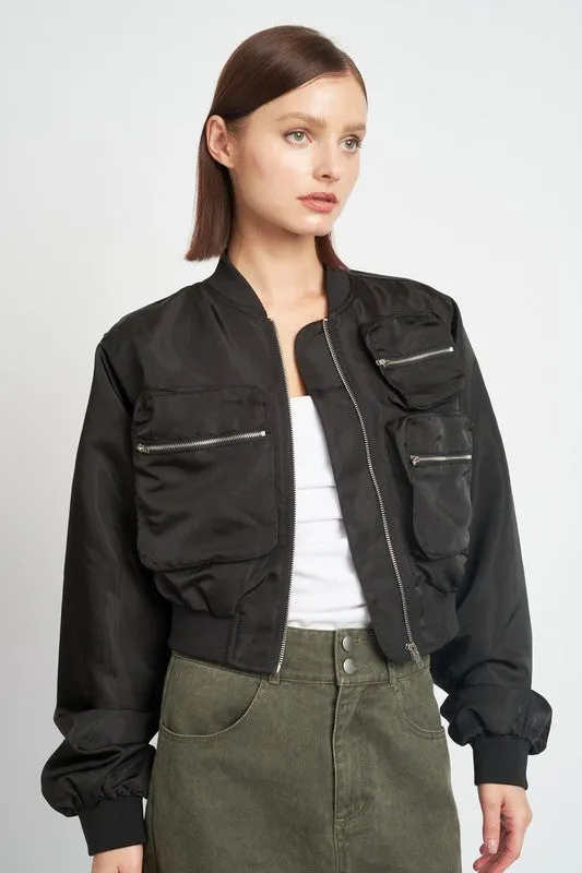 TEEK - CROPPED BOMBER JACKET