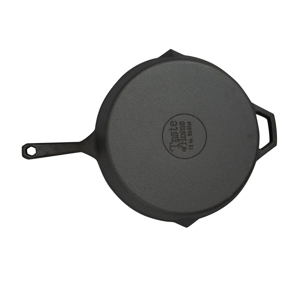 TF118E 12 Inch Pre Seasoned Cast Iron Skillet by Taste of Home