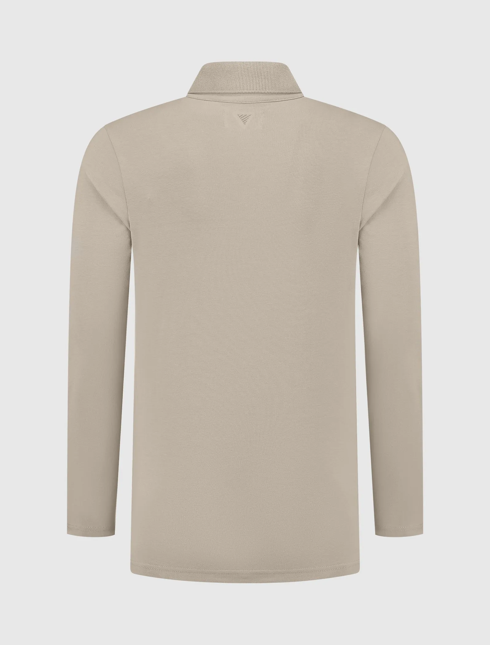 Triangle Longe Sleeve Polo | Taupe