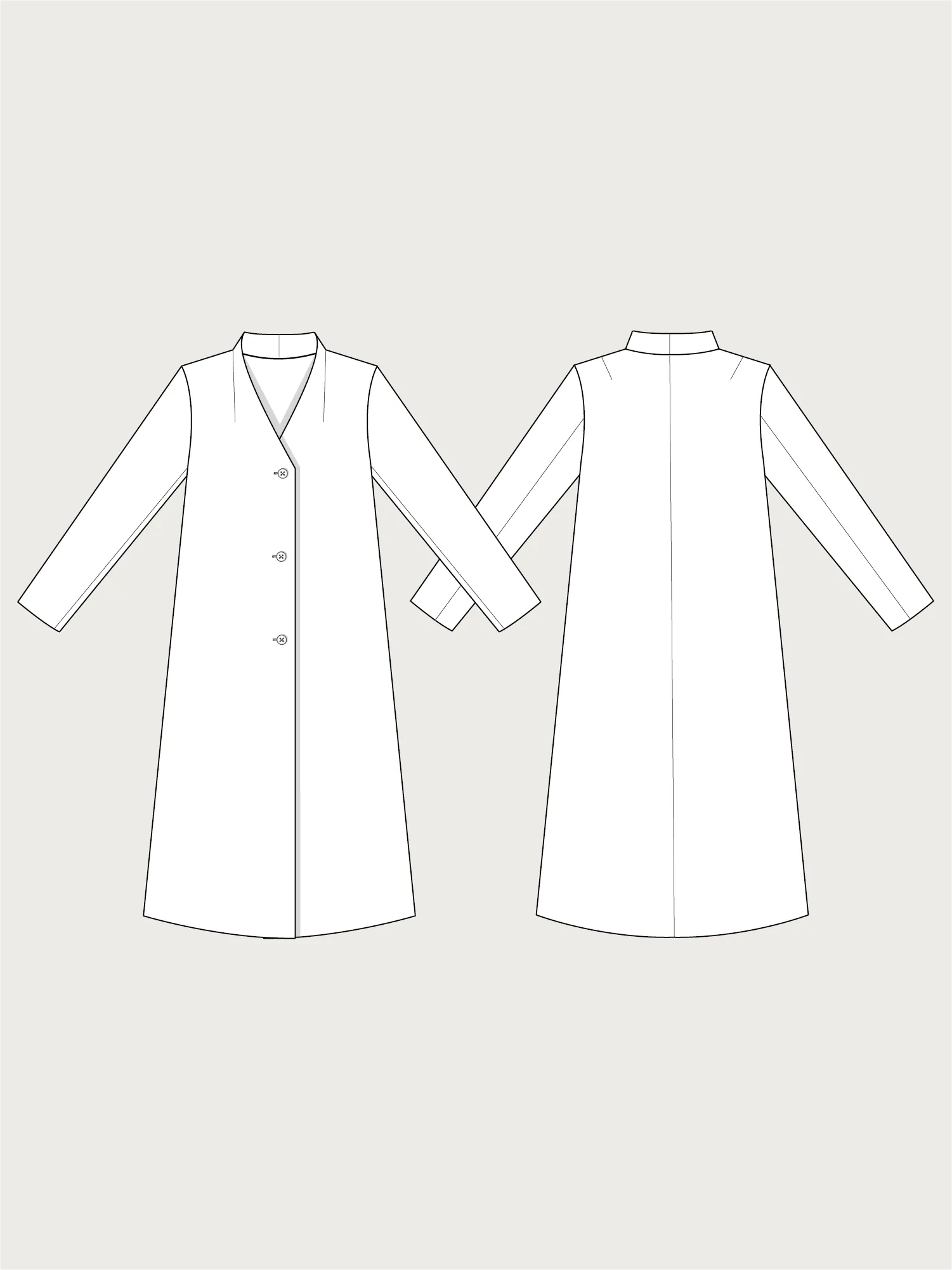 V-NECK COAT PATTERN