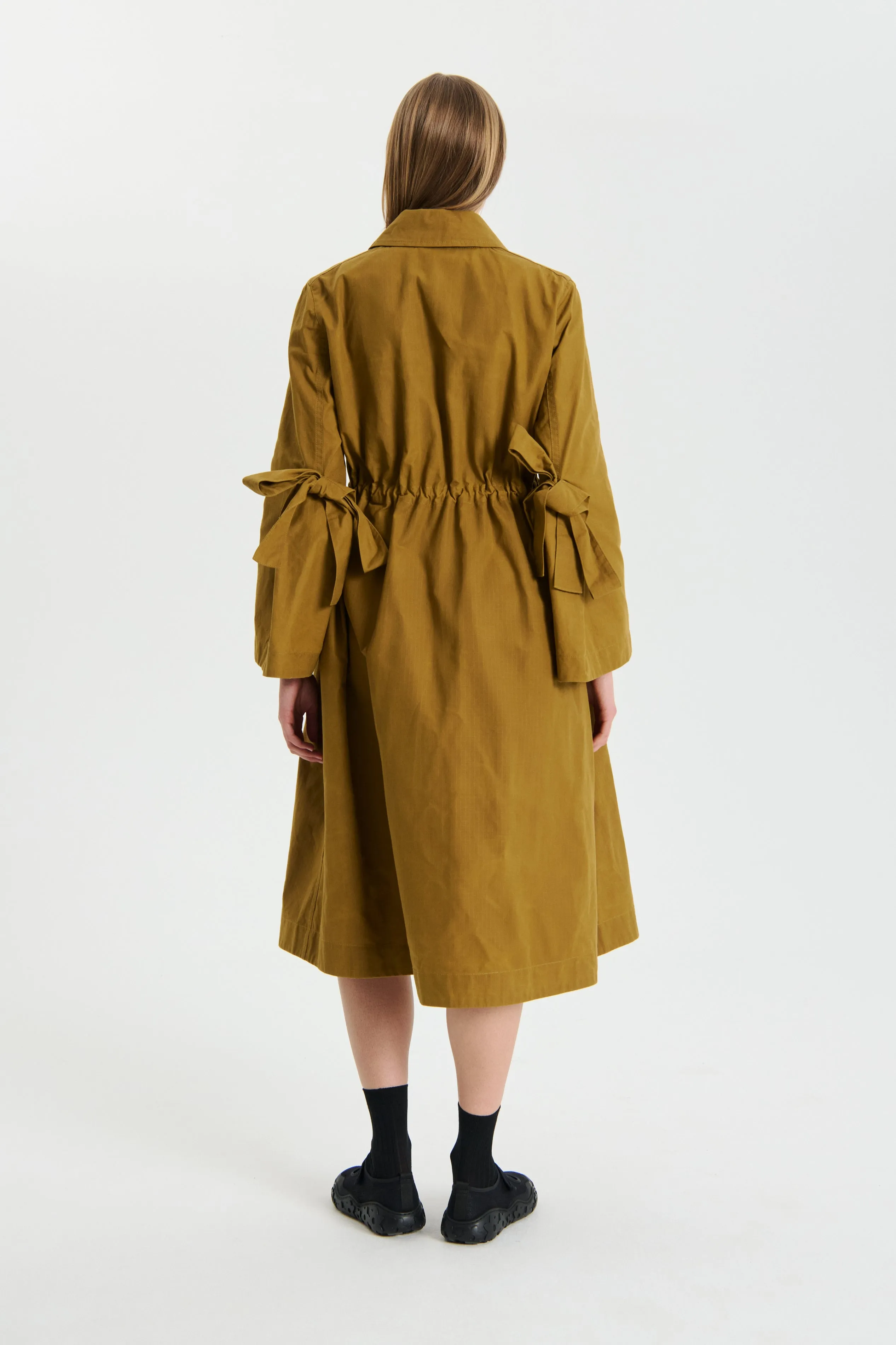 VANIA | COAT RIPSTOP COTTON OCHRE