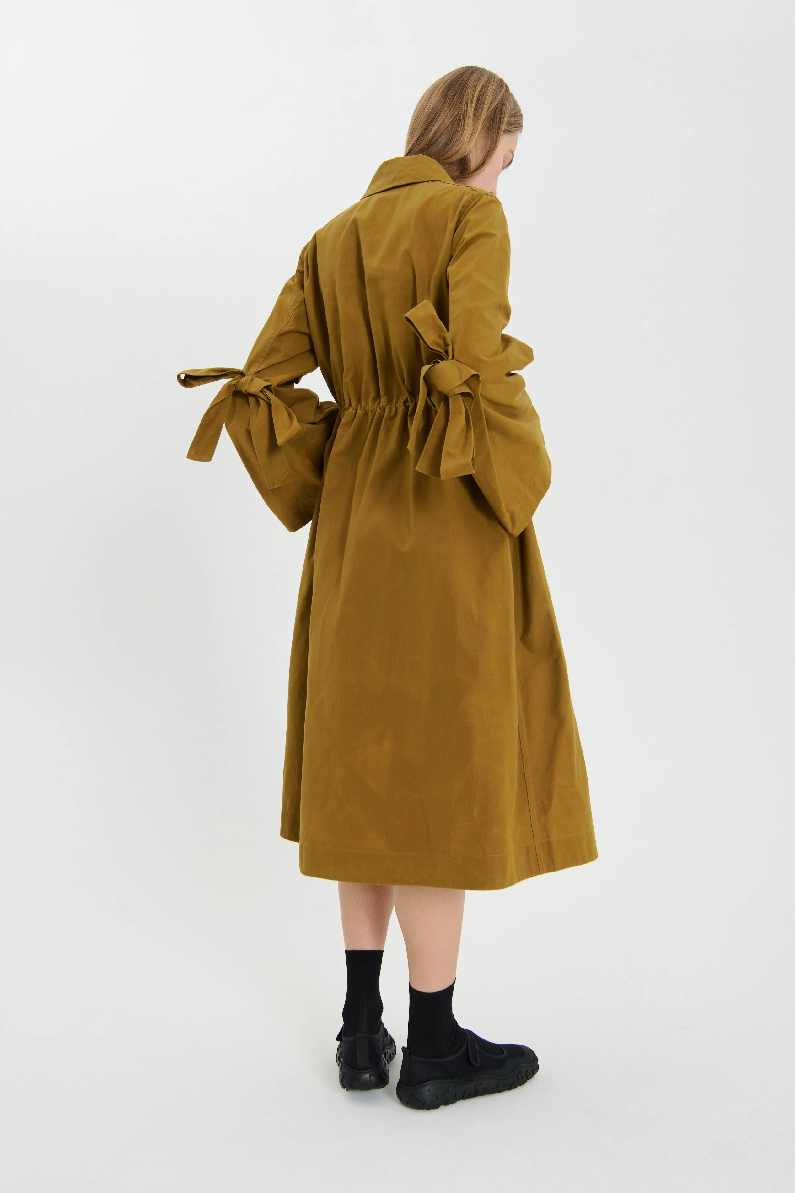 VANIA | COAT RIPSTOP COTTON OCHRE