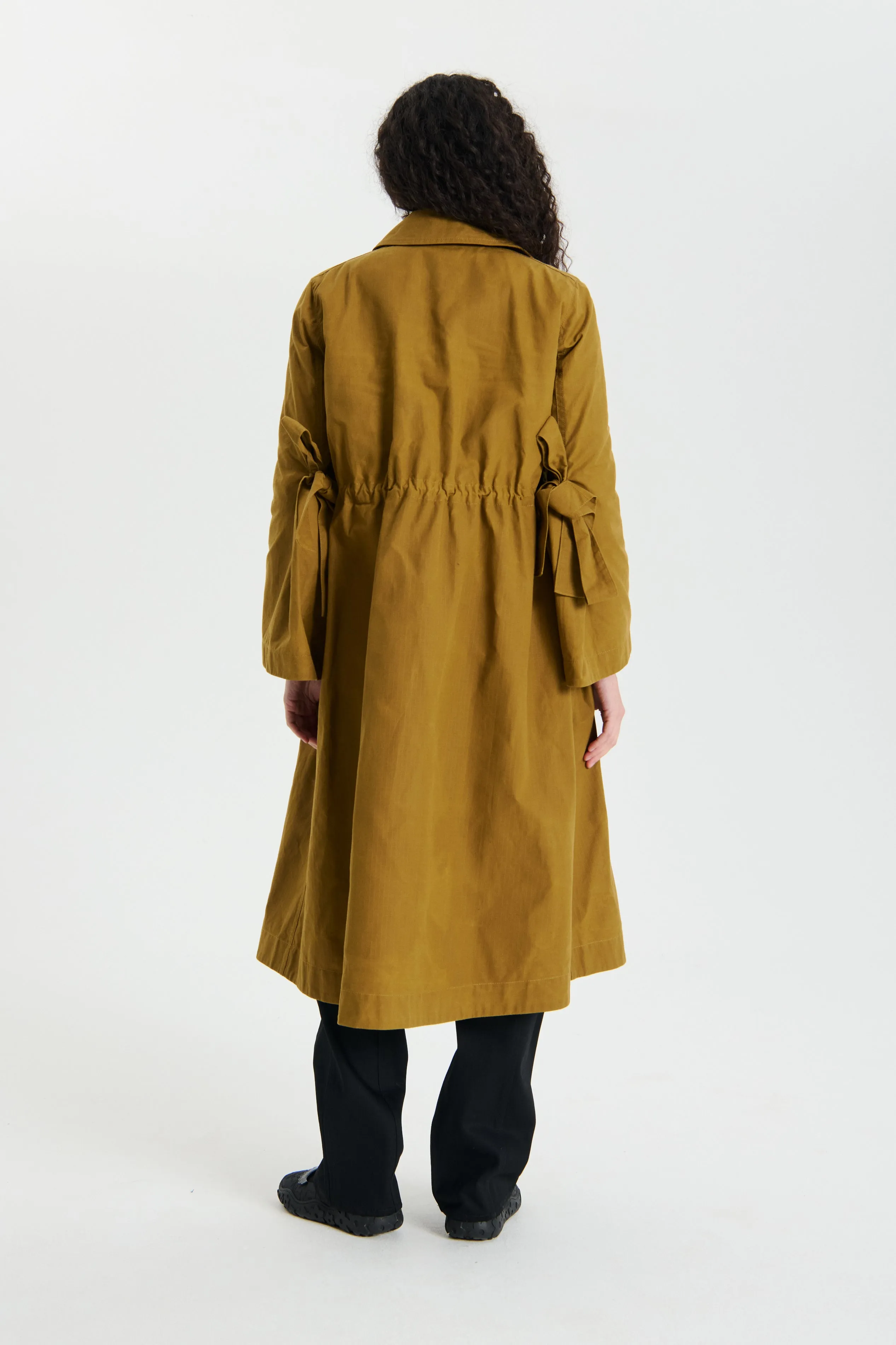 VANIA | COAT RIPSTOP COTTON OCHRE