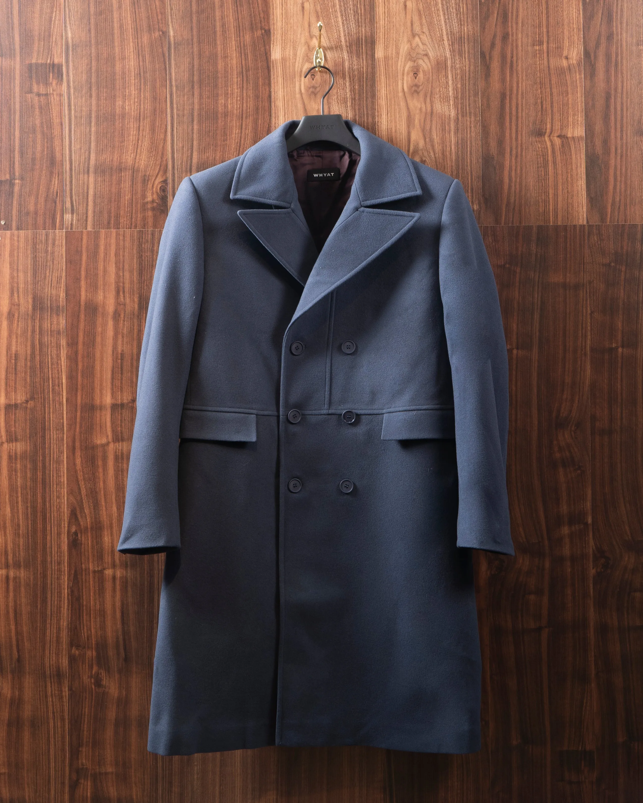 WHYAT WOOL COAT Y-COLLAR FUTURE DUSK