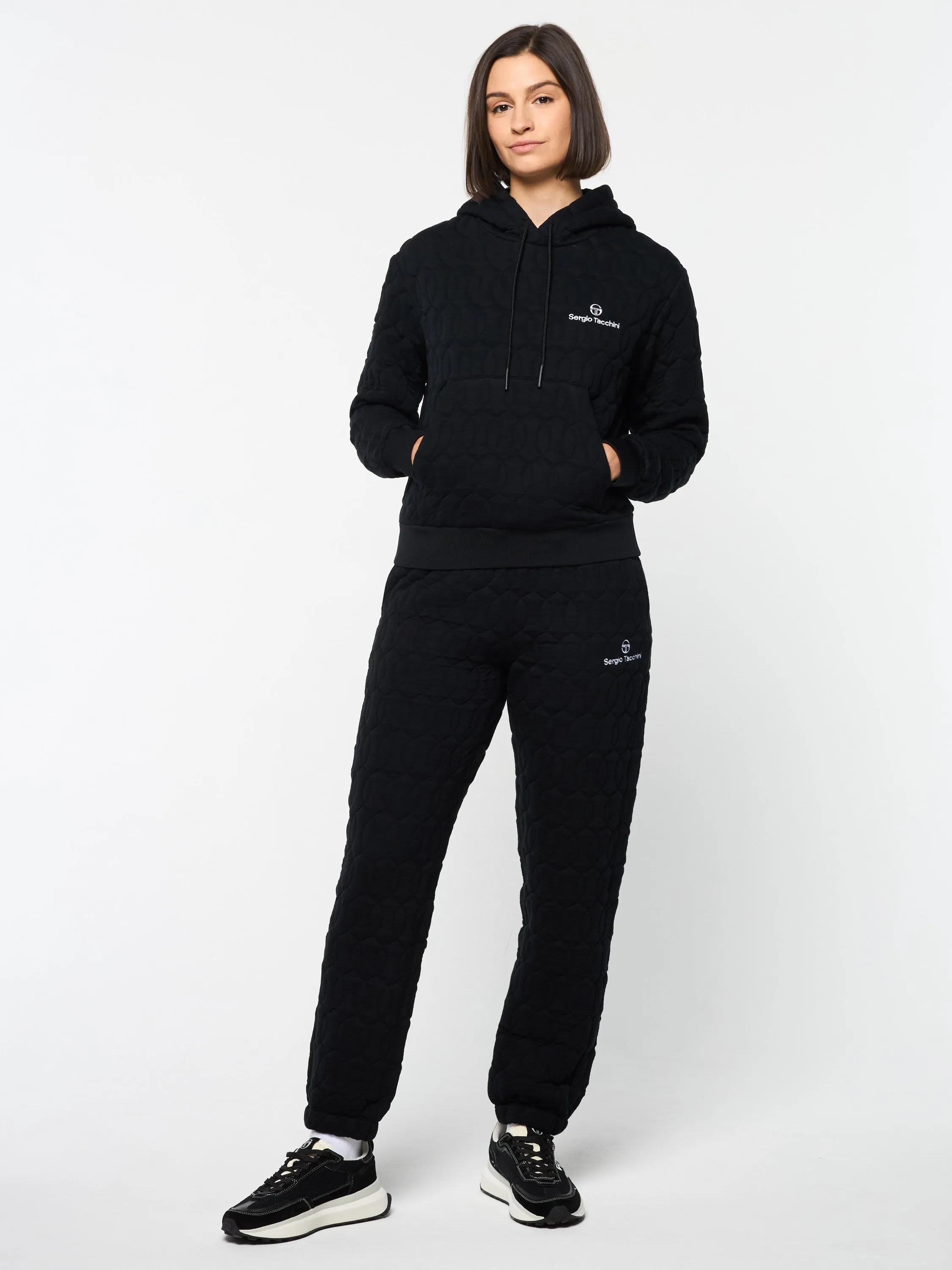 Women's Aversa Quilted Hoodie- Black Beauty