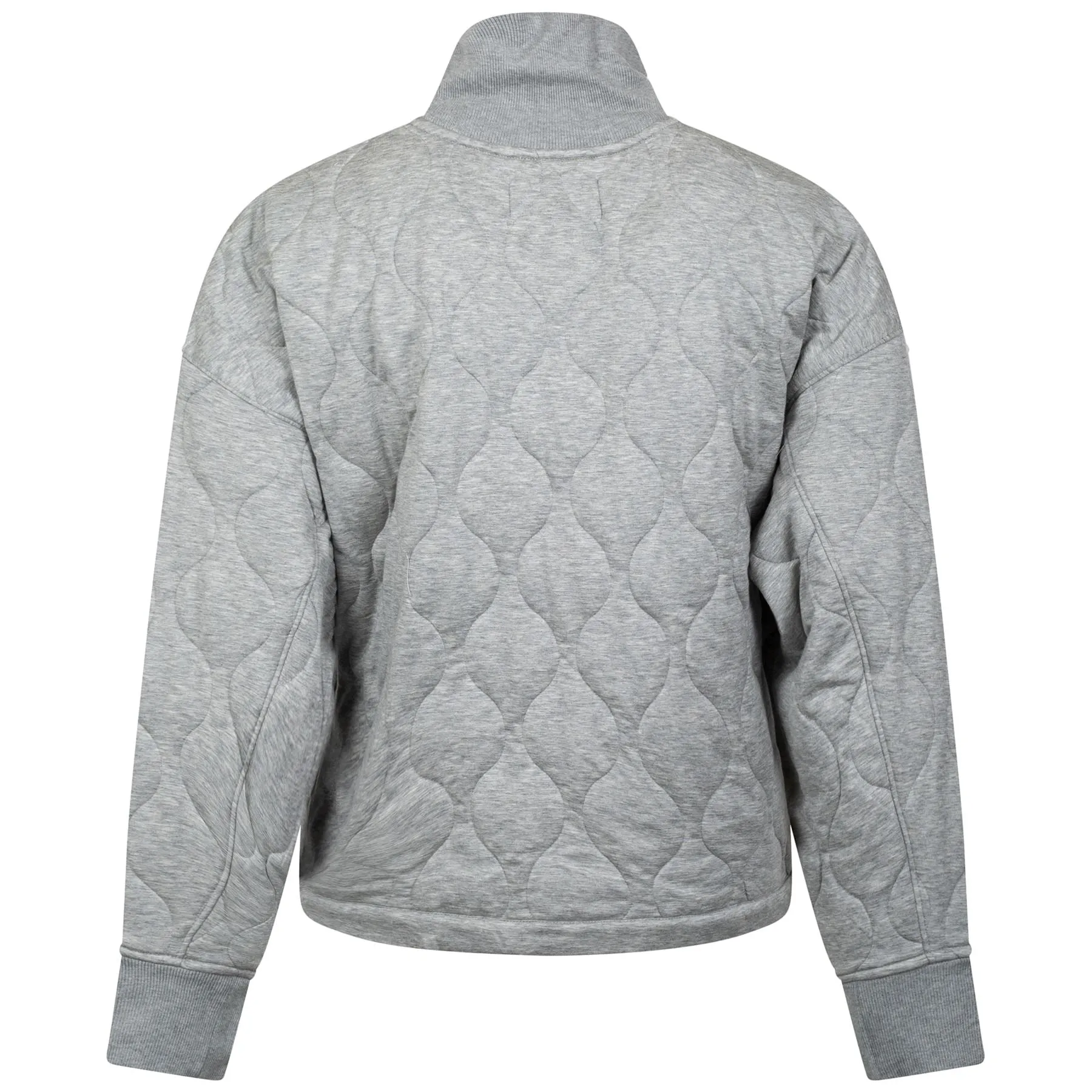 Womens Oversize Quilted Half-Zip Pullover Andover Heather - AW22