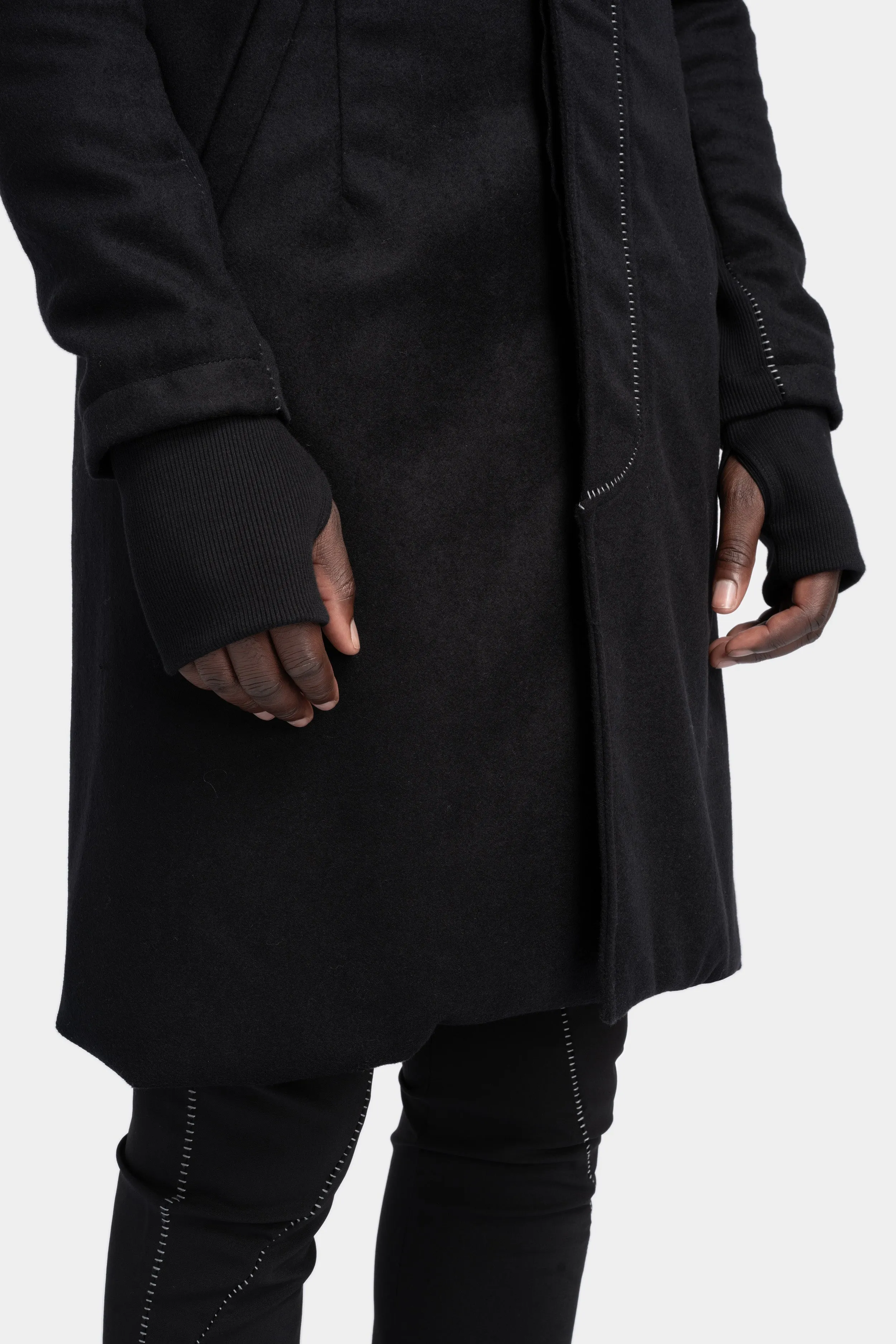 Wool / Cashmere blend high neck coat