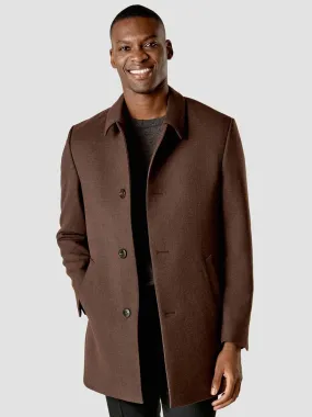 Wool Coat Brown Melange